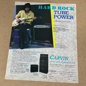 Izzy Stradlin of Guns N' Roses - Carvin Amps - 1988 Print Ad